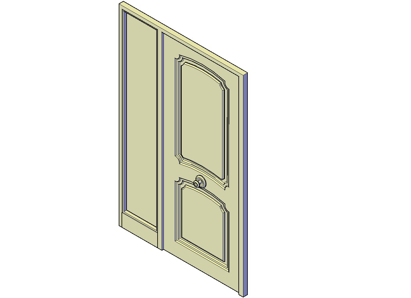 Front door plan detail dwg file.