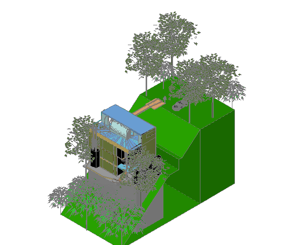 Front elevation of a building dwg file