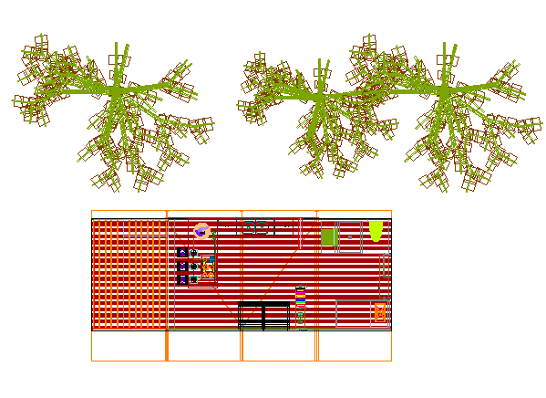 Front sectional details of furniture