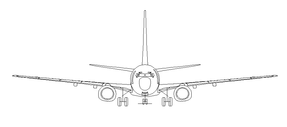 Front view of helicopter detail