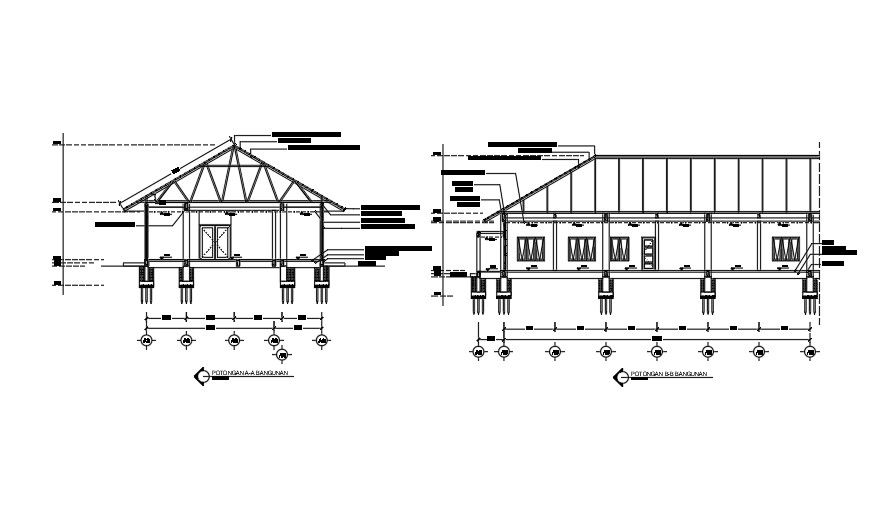 Front and side section of bungalow