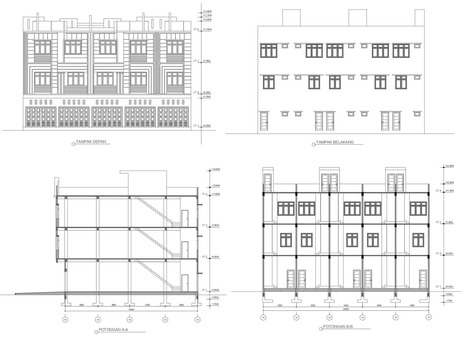 Front elevation for hotel and hotel elevation design dwg autocad drawing .