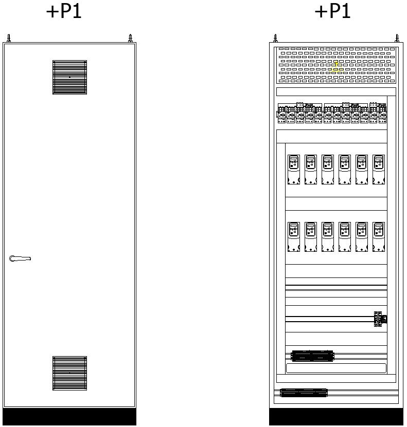Front Elevation Design with Structural Detailing in CAD File