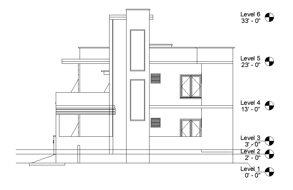 36x40 East Facing House Front Elevation DWG Download