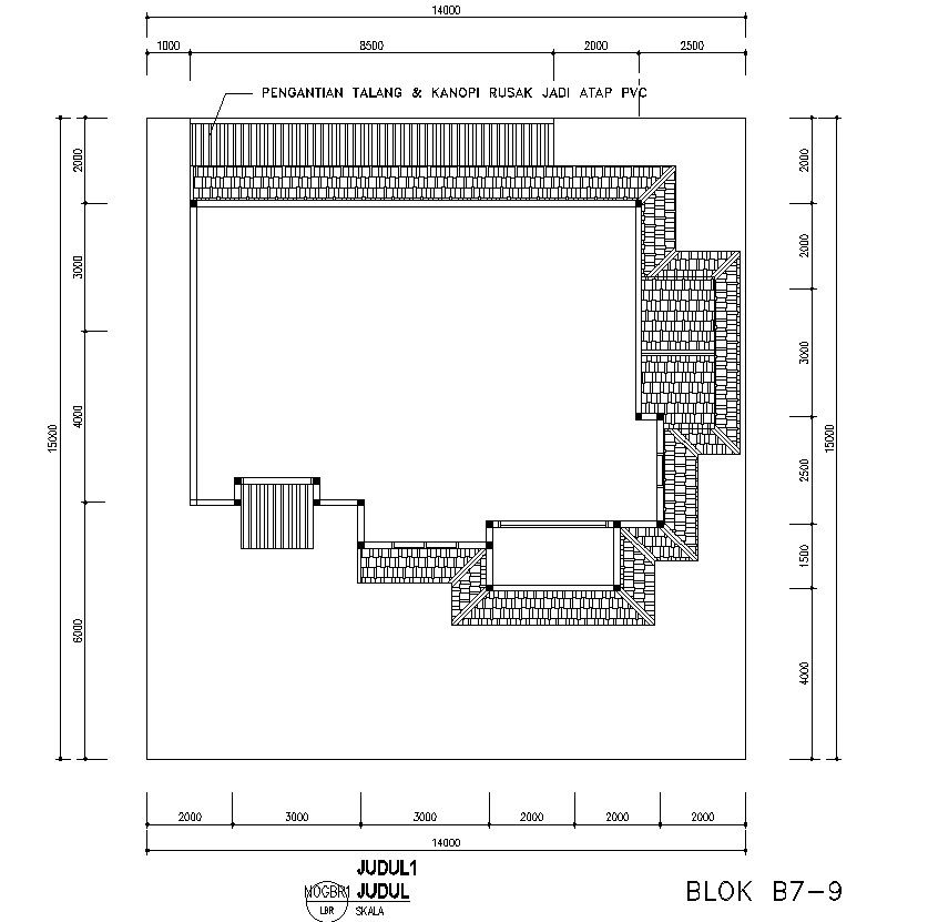 Front Elevation Design of Residential House AutoCAD DWG File