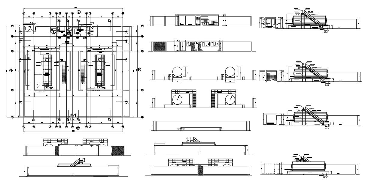 Fuel Factory In AutoCAD File