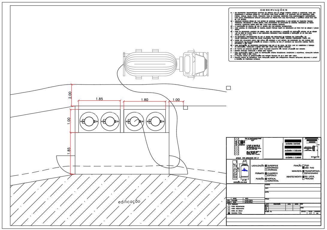 Fuel And Gas Pump Station CAD Drawing DWG File