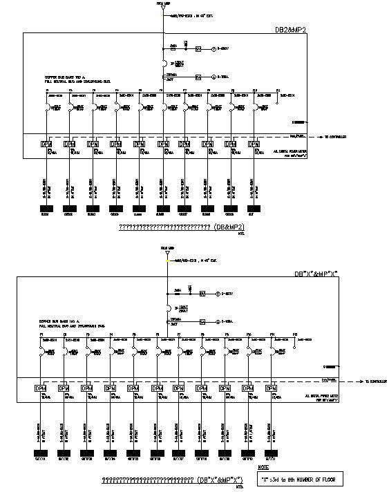 Full neutral bus bars details in AutoCAD, dwg file.