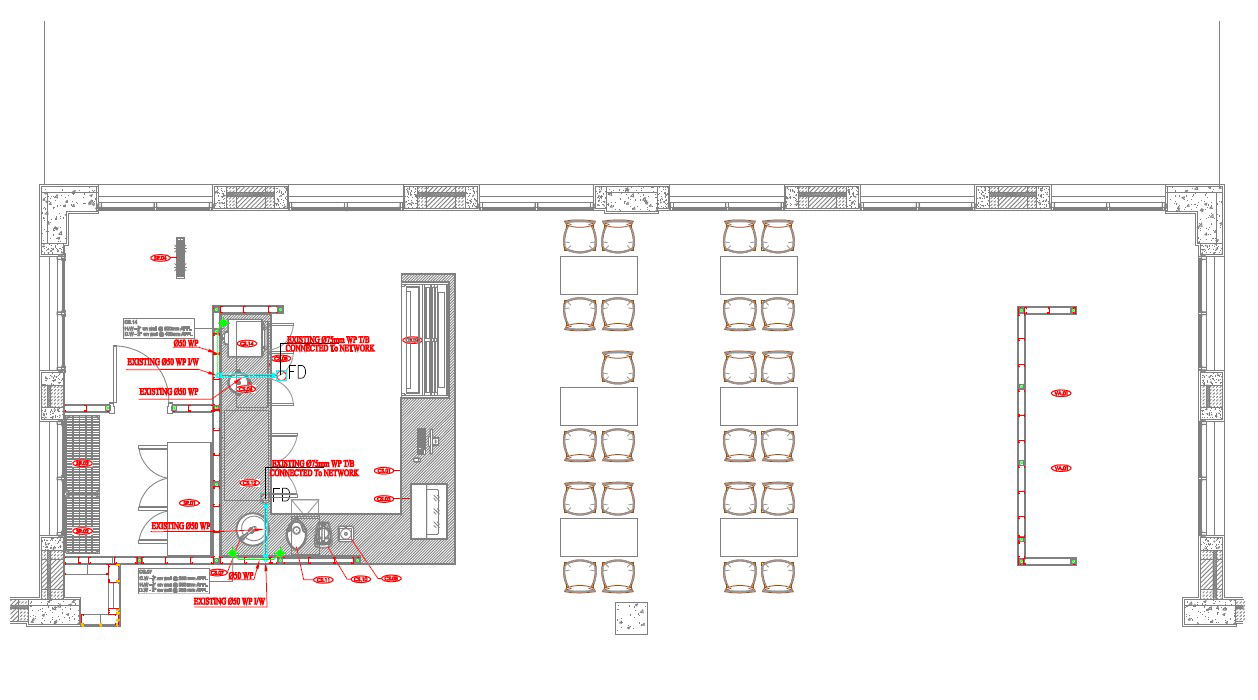 Fully Furnished Architecture Plan Of Cafe Design PDF File