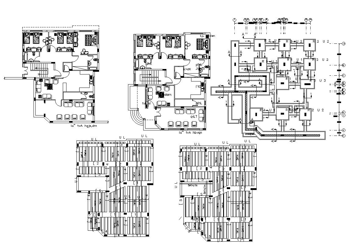 Fully Furnished Bungalow With Foundation Design AutoCAD File