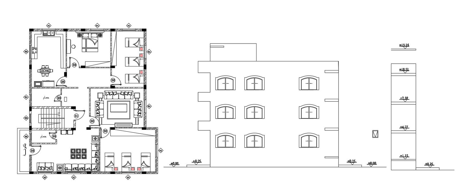 Fully Furnished Modern Bungalow layout plan Architecture Design