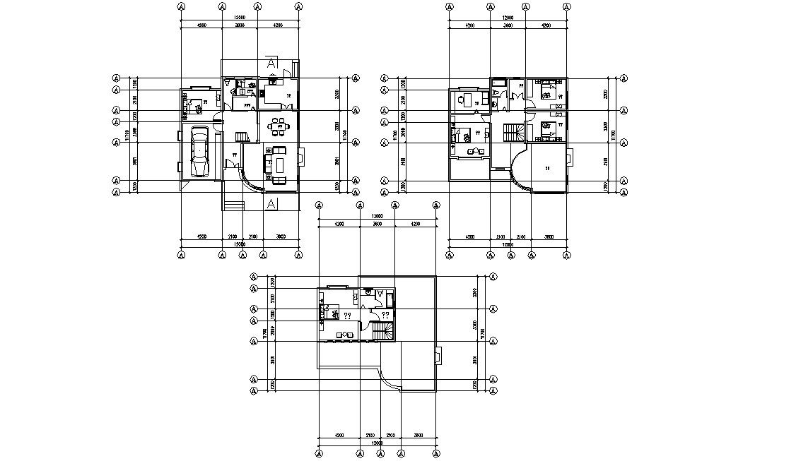 Fully furnished House CAD Plan Dwg File