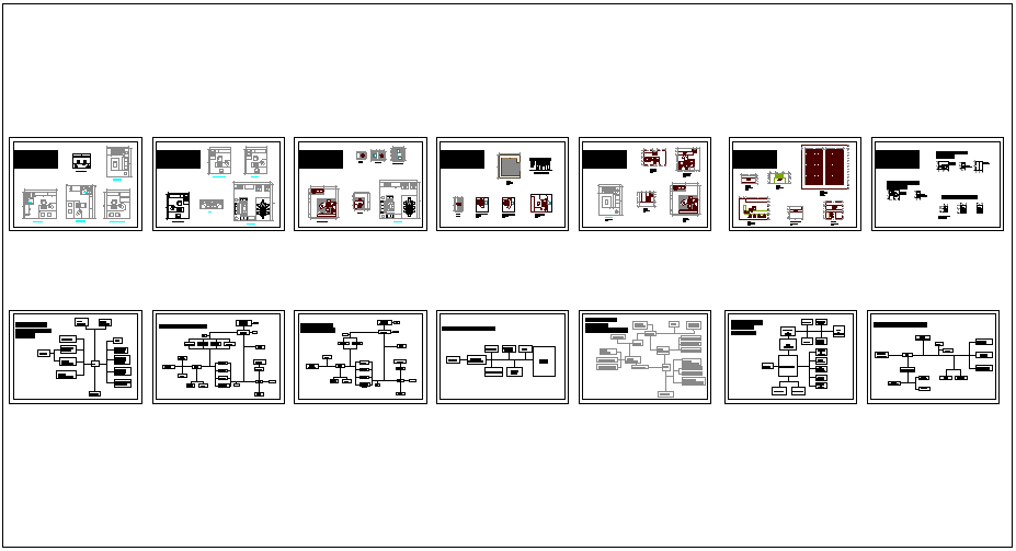 Functional relationship in financial office plan dwg file