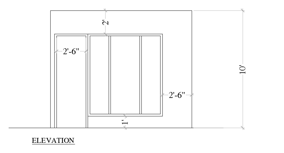 Function hall building main door elevation view 2d AutoCAD drawing