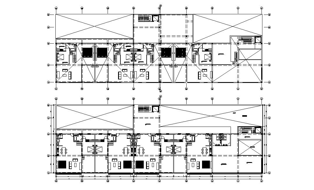 Furnished Apartment design Plan 2d AutoCAD drawing