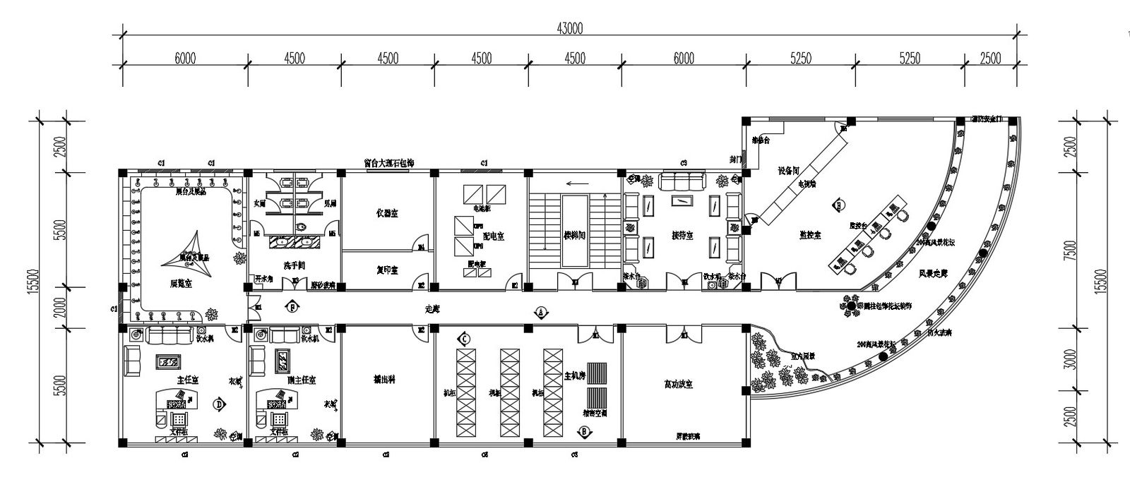 Furnished Commercial Building Designs AutoCAD File Free