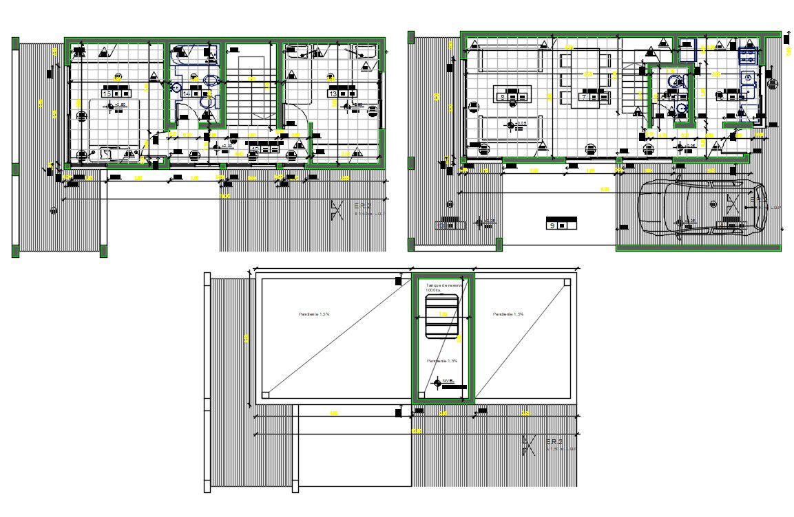 Furnished House AutoCAD Drawing