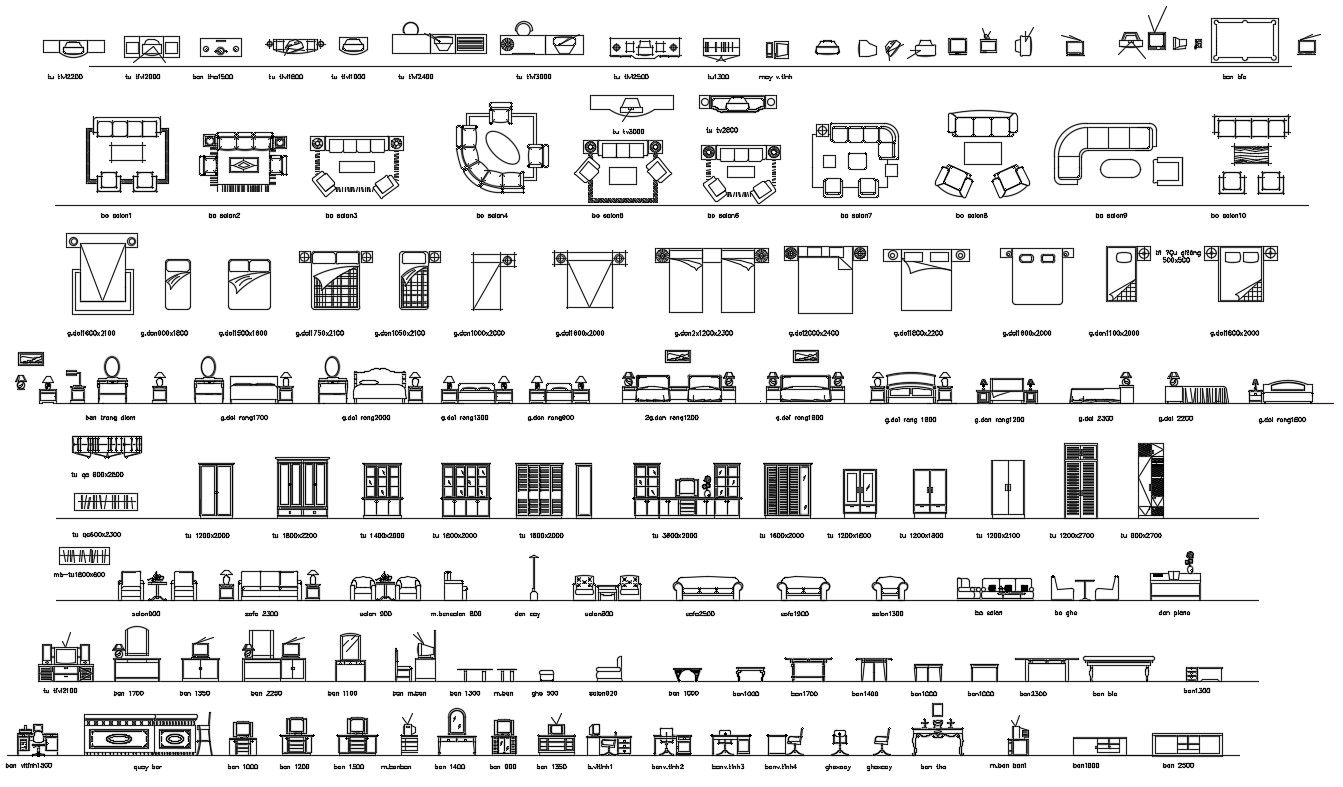 Furniture AutoCAD Blocks