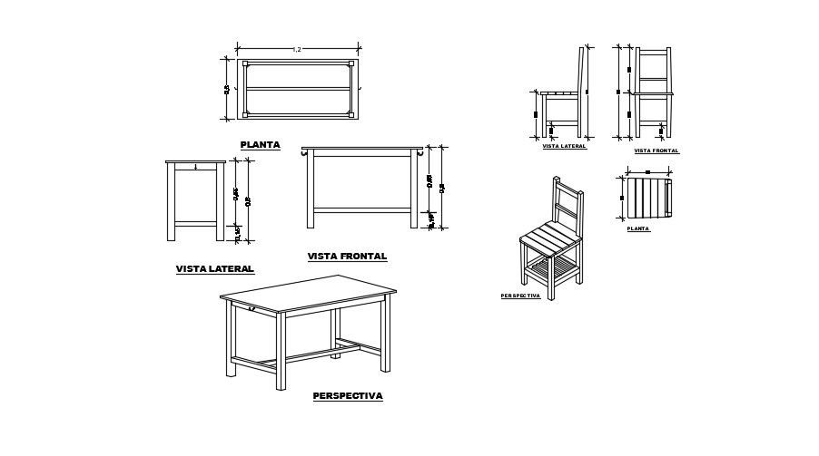 Furniture Blocks Included in AutoCAD File for Layouts