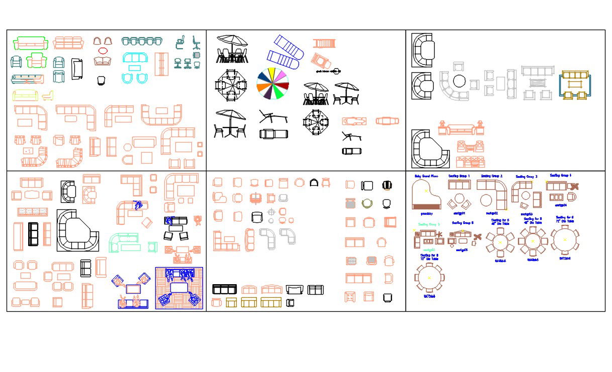 Furniture Free CAD Drawing