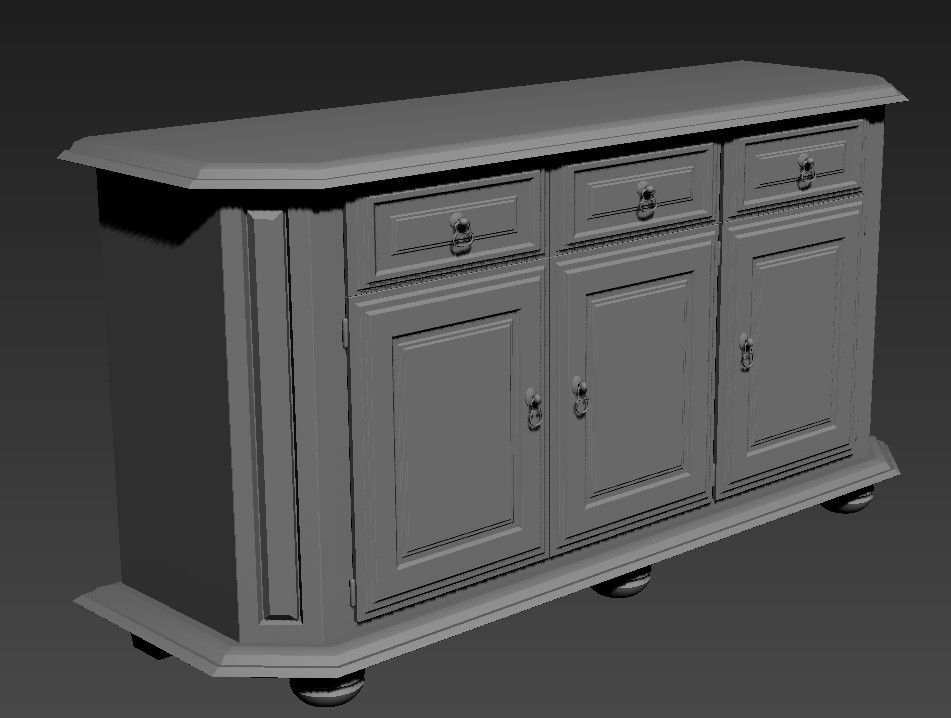 Furniture Traditional Table desk 3d Model