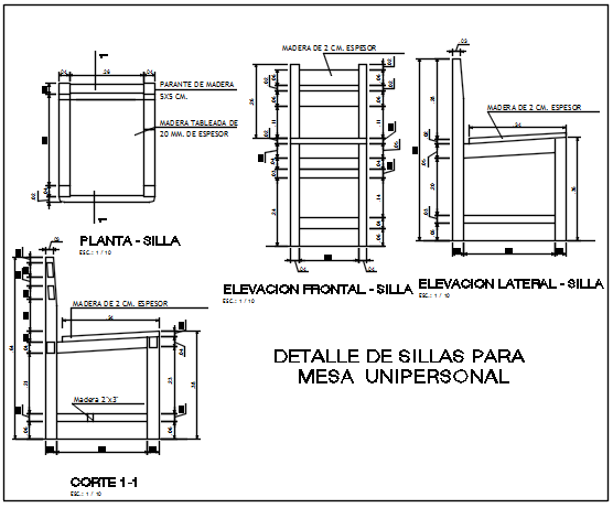 Furniture Chair Plan DWG File for Interior Design Layout