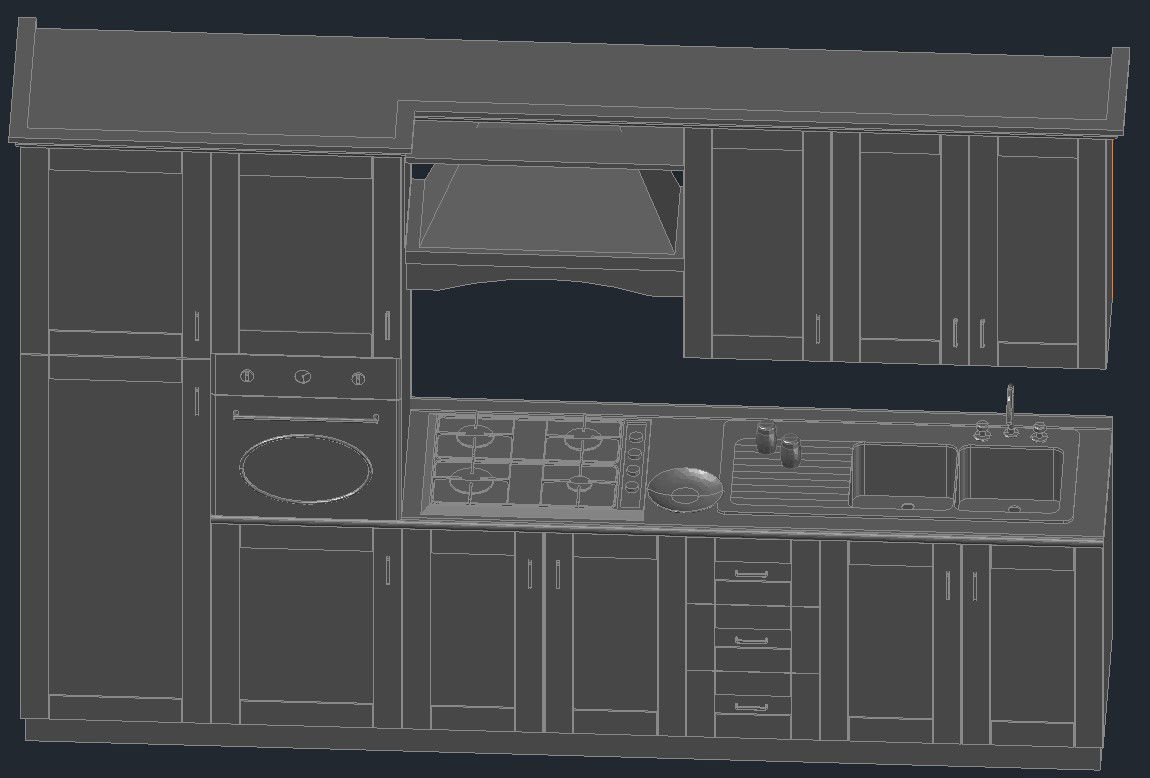 Furniture design drawing in AutoCAD file