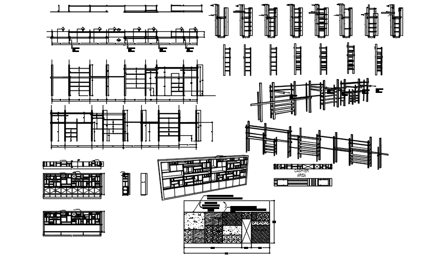 Furniture detail in dwg file 