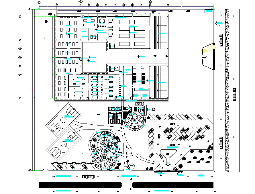 Furniture factory plant detail dwg file
