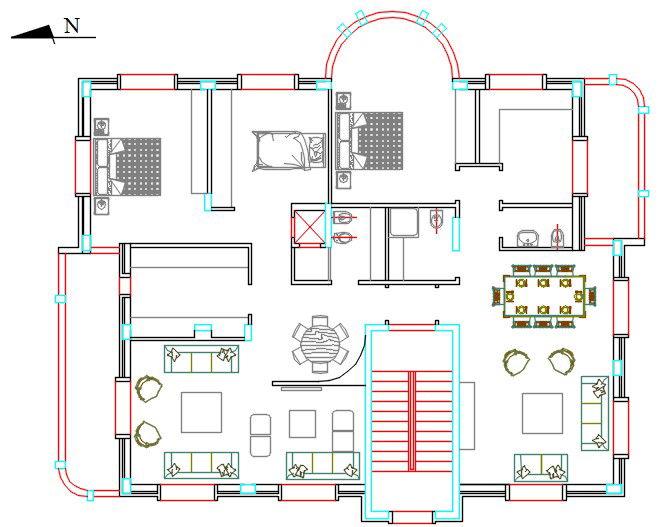 Furniture layout plan