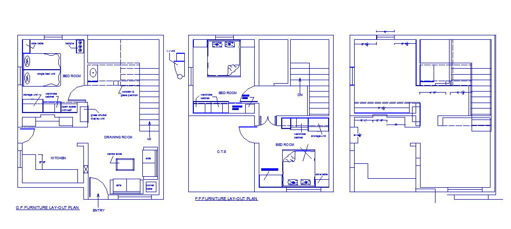 Detailed Furniture Layout Plan of House in DWG Format