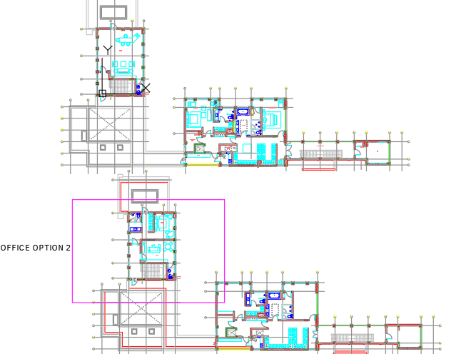 Furniture plan layout of first floor