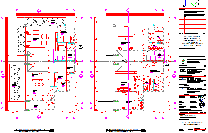 Furniture plan layout of penthouse
