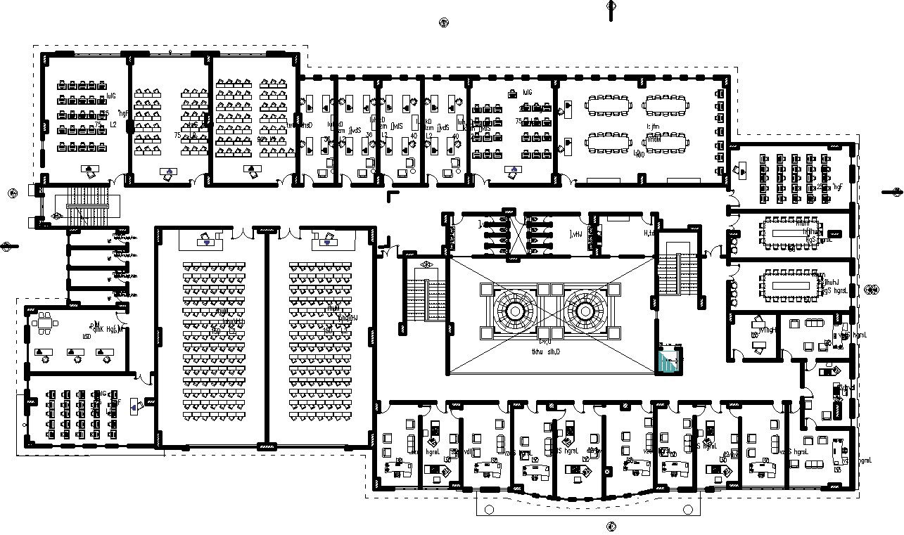 Furniture Layout of Second floor of Educational Building.