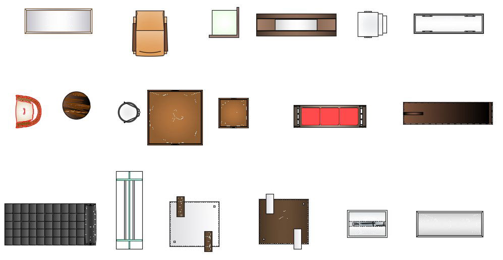 Furniture Model CAD Blocks With AutoCAD Hatching Design DWG
