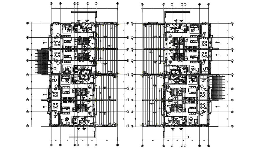 Detailed Ground Floor CAD Layout of 26x19m Row House