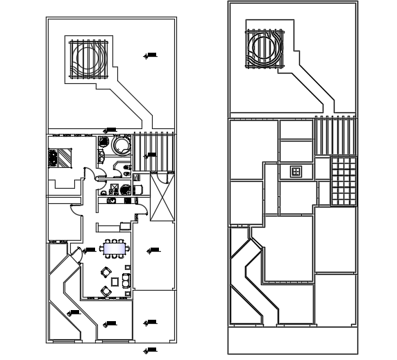 12x30m House Furniture Layout Plan DWG AutoCAD file