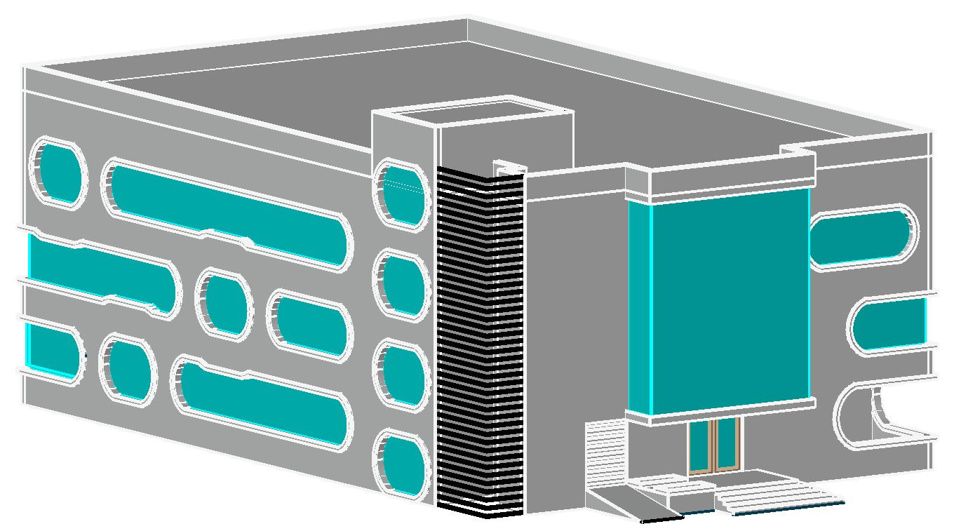 G2 Hospital Building 3D Elevation and Floor Layout in DWG File