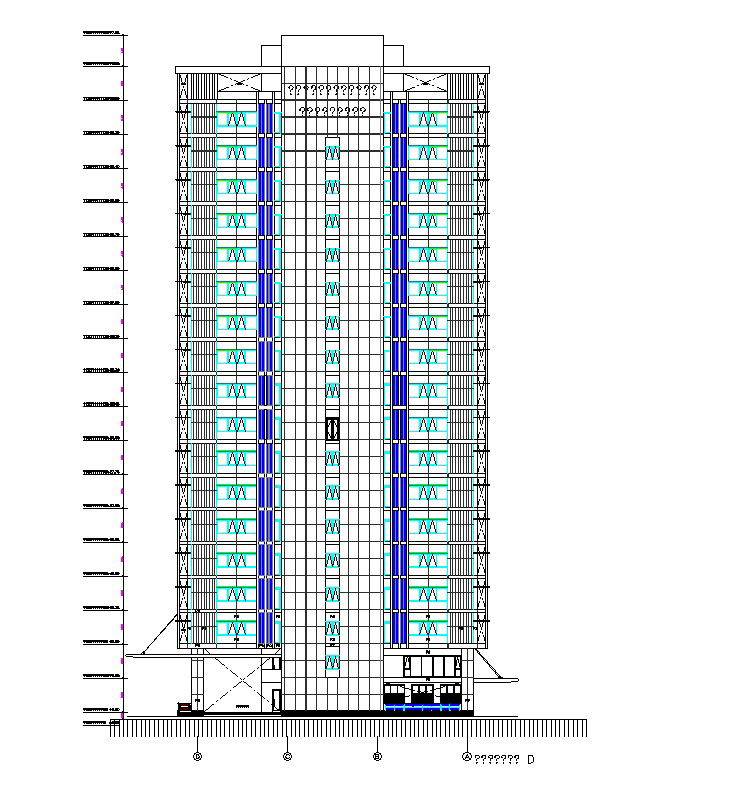 G+18 High tower Building details are provided in this 2D AutoCAD DWG Drawing File. Download the AutoCAD file now.