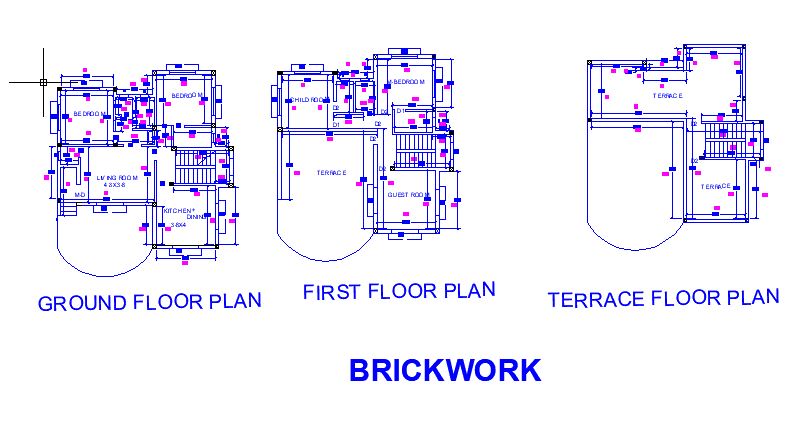 G+1 BrickWork Layout