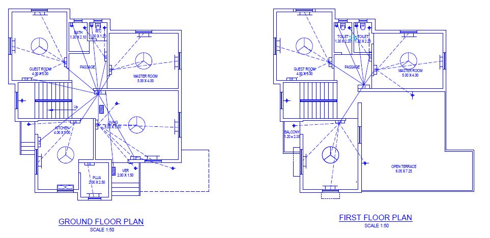 G+1 Electrical Layout Plan