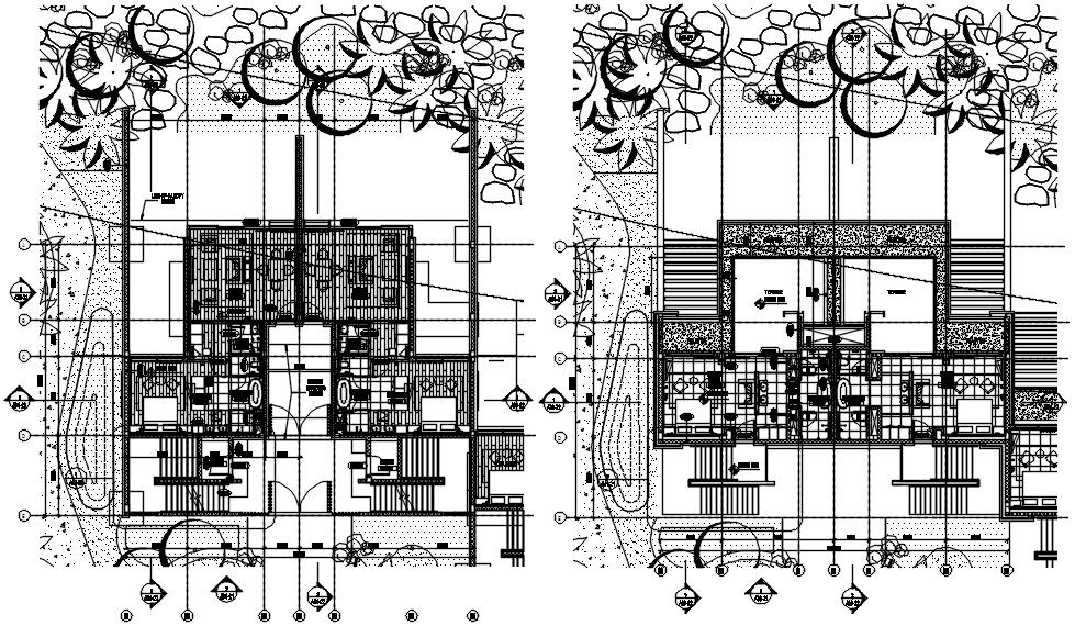 G+1 Hotel room furniture floor plan design is given in this AutoCAD Drawing. Download the AutoCAD 2D DWG file.