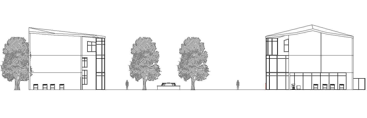 G+2 Office building section and elevation details AutoCAD DWG drawing file is provided.Download the AutoCAD 2D DWG file.