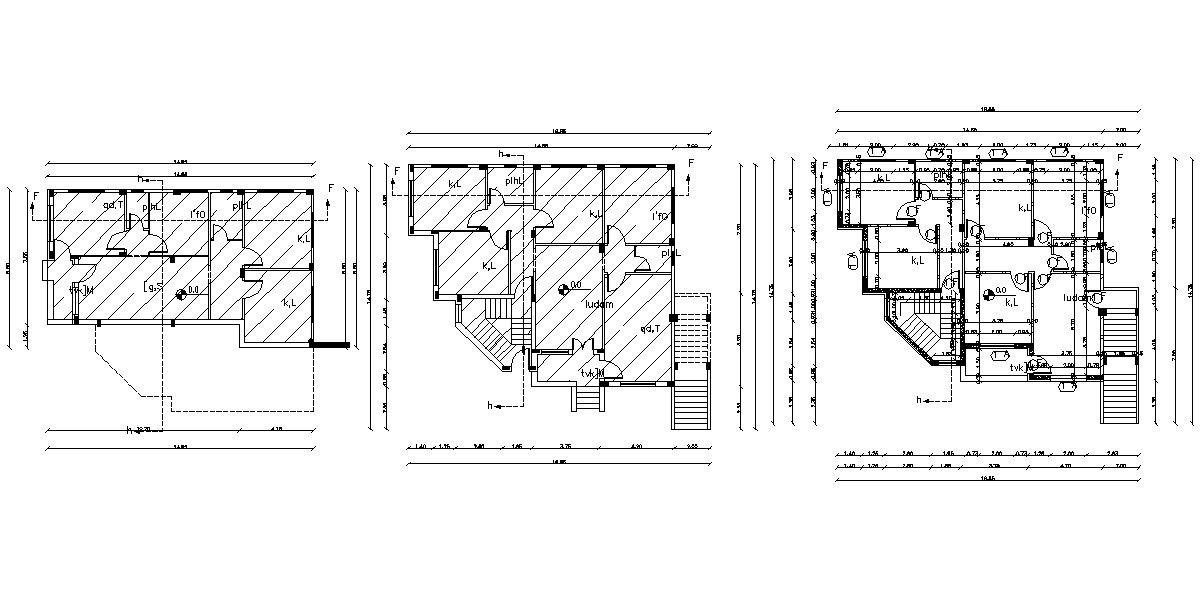 G+2 Residence Apartment CAD Floor Plan