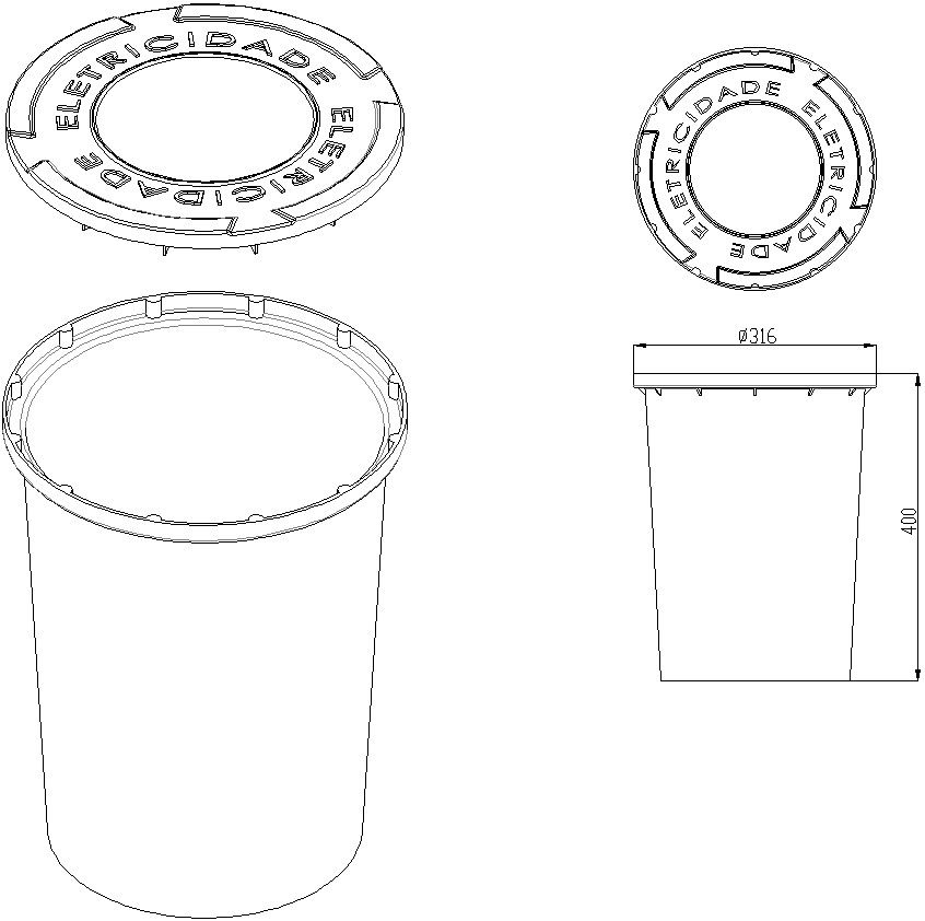 GROUNDING INSPECTION BOX IN POLYMERIC MATERIAL.