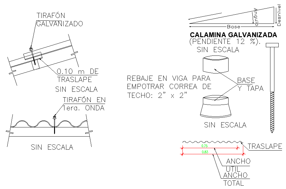 Galvanized calamine dwg file