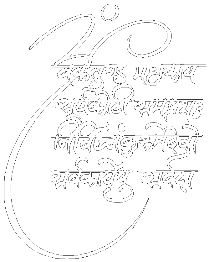 Ganesh Mantra Design DWG for Mandir Wall Decoration and Sacred Spaces