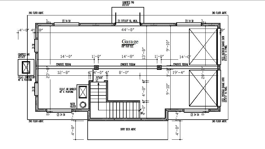 Garage layout plan for first floor dwg file