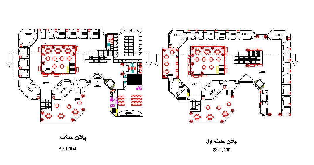 Garden Restaurant Plan Lay-out design