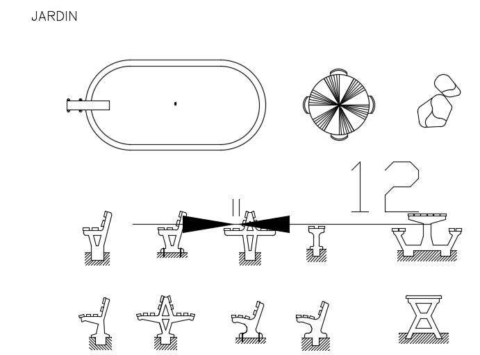 Garden Furniture CAD Plans Tables, Chairs and Stools
